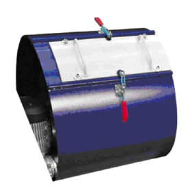 Anordning för en enkel och snabb fastspänning av bordet mot trumman