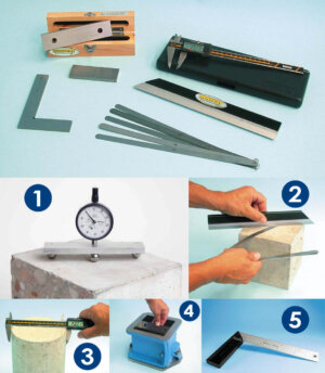 Kontrollinstrument för formar och kuber